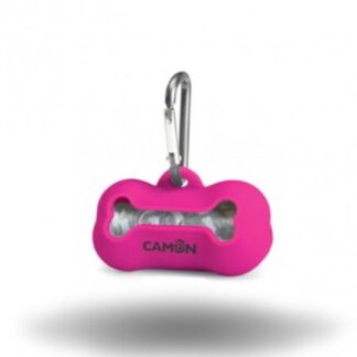 CAMON CANE DISPENSER IN SILICONE CON 20 SACCHETTI IGIENICI COLORE FUCSIA