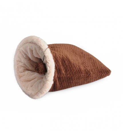 Camon cane e gatto tunnel marrone beige diametro 30 x 50 cm
