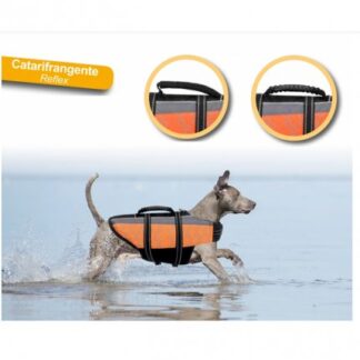 Camon cane giubbotto di salvataggio 46 cm taglia large arancio catarinfrangente