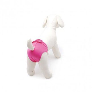 CAMON CANE MUTANDINA IN MICROFIBRA ROSA CON FIOCCO TAGLIA 3 PER SHIH TZU SCHNAUZER NANO
