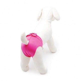 CAMON CANE MUTANDINA IN MICROFIBRA ROSA CON FIOCCO TAGLIA 4 PER SHIH TZU SCHNAUZER NANO