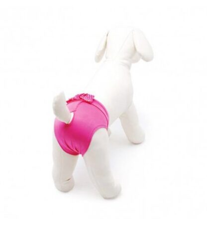 CAMON CANE MUTANDINA IN MICROFIBRA ROSA CON FIOCCO TAGLIA 4 PER SHIH TZU SCHNAUZER NANO