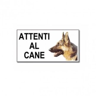 CAMON CANE TARGA- ATTENTI...PASTORE TEDESCO