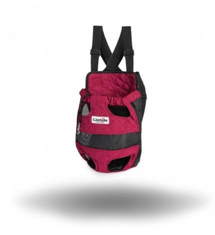 CAMON CANE TRASPORTINO ZAINO ROSSO TRAPUNTATO TAGLIA SMALL PER CANI DA 3 KG A 4 KG