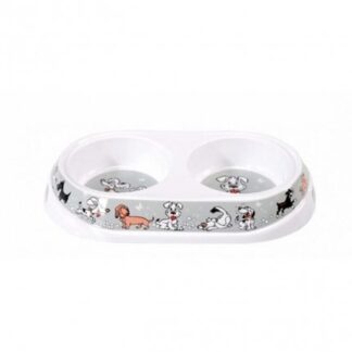 CAMON CIOTOLA DOPPIA CANE IN MELAMINA 2 x 500 ML