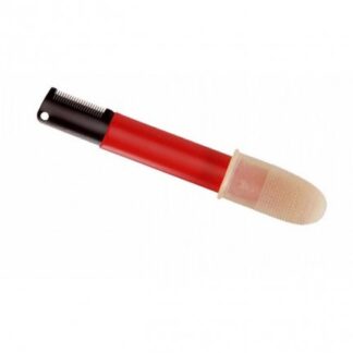 CAMON COLTELLO DA STRIPPING MANICO ROSSO DENTI FINI