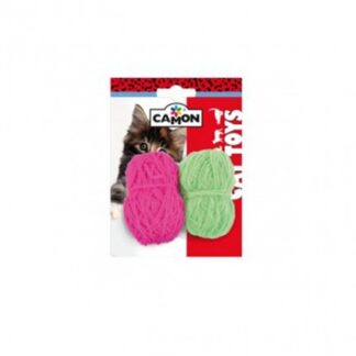 CAMON GIOCO GATTO GOMITOLI LANA 2 PEZZI