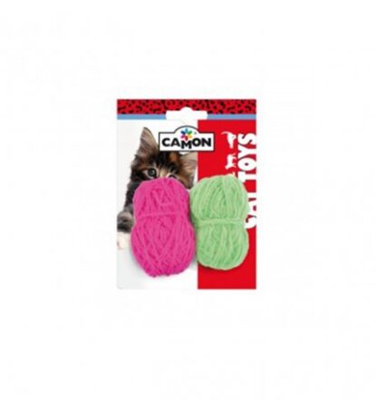 CAMON GIOCO GATTO GOMITOLI LANA 2 PEZZI