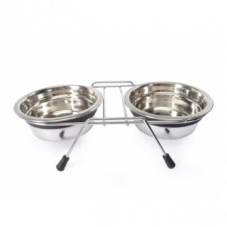 CAMON SET STAND +2 CIOTOLE SILENT CON SUPPORTO ANTISCIVOLO E ANTIRUMORE IN ACCIAIO DA 800 ML