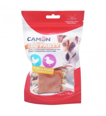 CAMON SNACK CANE BBQ PARTY COSTINE LARGE AL POLLO E ANATRA DA 114 GR