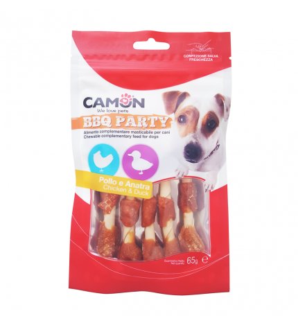 CAMON SNACK CANE BBQ PARTY KEBAB AL POLLO E ANATRA DA 65 GR