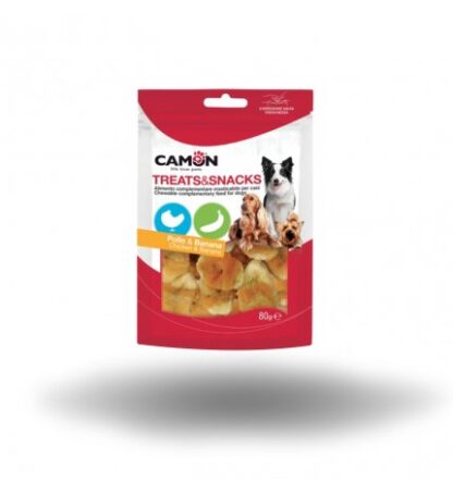 CAMON SNACK CANE POLLO CON BANANA 80 GR