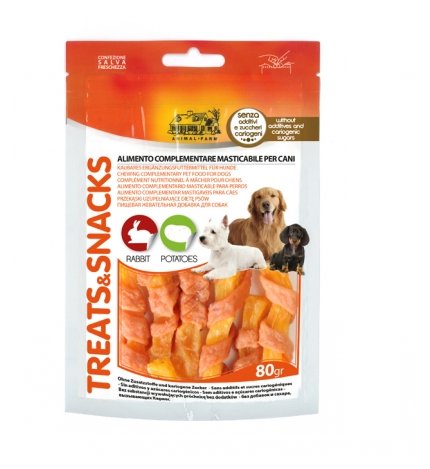 CAMON SNACK CANE TREATS CONIGLIO E PATATE 80 GR