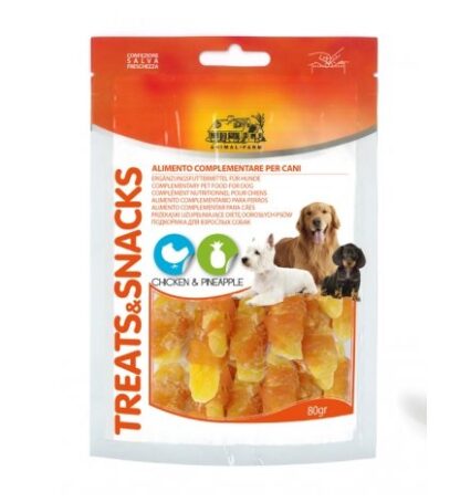 CAMON SNACK CANE TREATS POLLO E ANANAS 80 GR