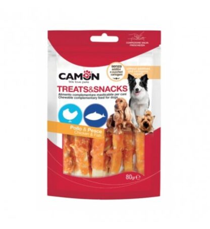 CAMON SNACK CANE TREATS POLLO E PESCE 80 GR