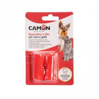 CAMON SPAZZOLINO A DITO PER CANI E GATTI 2 PEZZI