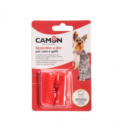 CAMON SPAZZOLINO A DITO PER CANI E GATTI 2 PEZZI