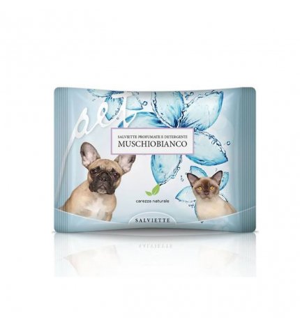 Derbe cane e gatto natural derma pet salviette muschio bianco da 35 pezzi