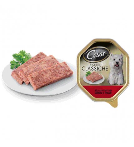 CESAR CANE CLASSIC AL POLLO E MANZO DA 150 GR IN VASCHETTA