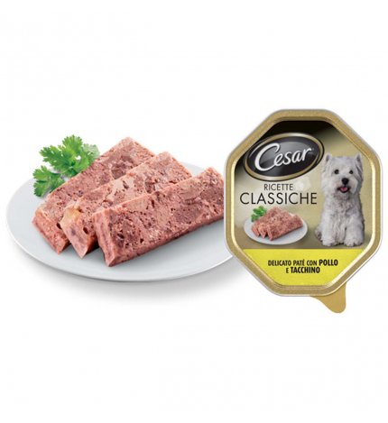 CESAR CANE CLASSIC AL POLLO E TACCHINO DA 150 GR IN VASCHETTA