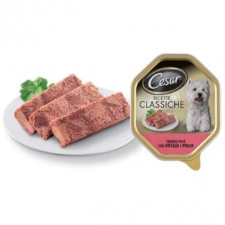 CESAR CANE CLASSIC AL VITELLO E POLLO DA 150 GR IN VASCHETTA