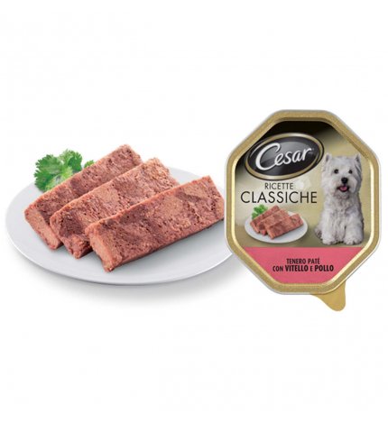 CESAR CANE CLASSIC AL VITELLO E POLLO DA 150 GR IN VASCHETTA