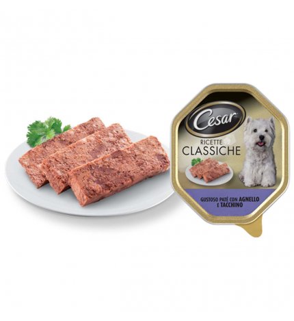 CESAR CANE CLASSIC ALL' AGNELLO E TACCHINO DA 150 GR IN VASCHETTA