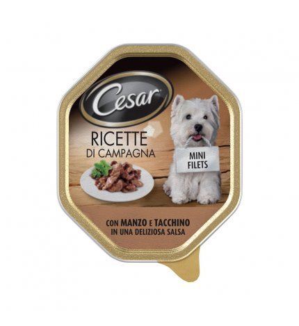 CESAR CANE RICETTE DI CAMPAGNA AL MANZO E TACCHINO DA 150 GR