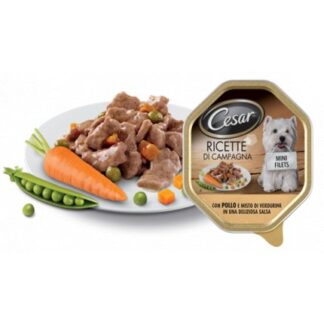 CESAR CANE RICETTE DI CAMPAGNA AL POLLO E VERDURE DA 150 GR