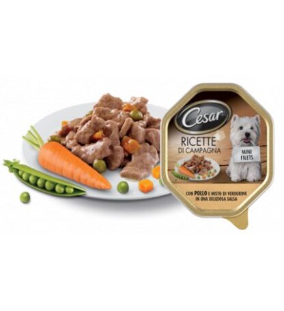 CESAR CANE RICETTE DI CAMPAGNA AL POLLO E VERDURE DA 150 GR