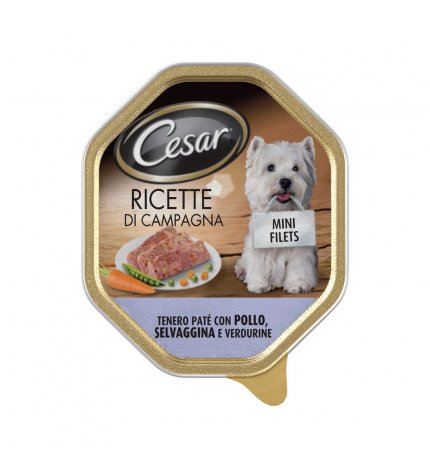CESAR CANE RICETTE DI CAMPAGNA AL POLLO SELVAGGINA VERDURINE DA 150 GR