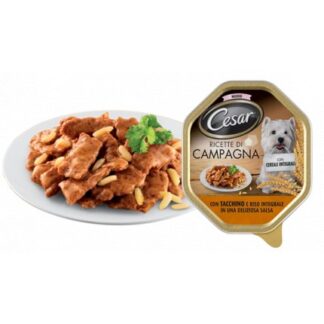 Cesar cane ricette di campagna al tacchino e cereali integrali da 150 gr