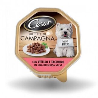 CESAR CANE RICETTE DI CAMPAGNA AL VITELLO E TACCHINO DA 150 GR