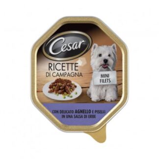 CESAR CANE RICETTE DI CAMPAGNA ALL' AGNELLO E PISELLI DA 150 GR