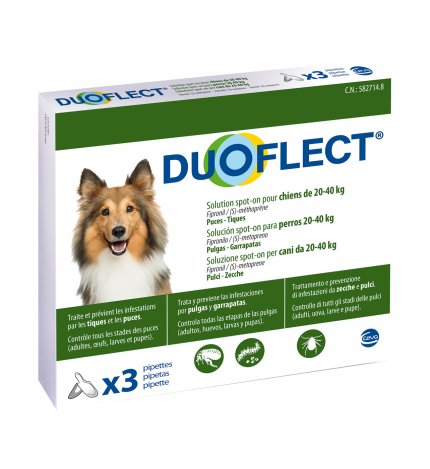 Ceva duoflect antiparassitario cane da 20 a 40 kg spot on da 3 pipette