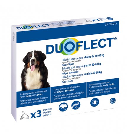 Ceva duoflect antiparassitario cane da 40 a 60 kg spot on da 3 pipette