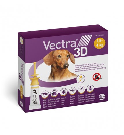 CEVA VECTRA 3D CANE 1,5 - 4 KG 3 PIPETTE