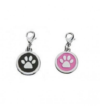 Charms metallo cromato impronta l