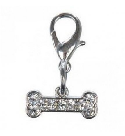 Charms metallo cromato osso