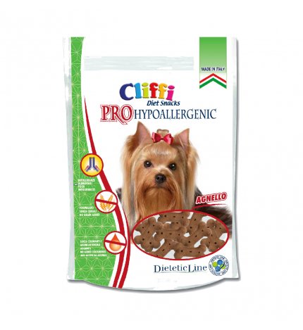 Cliffi cane diet snacks pro hypoallergenic all'agnello da 100 gr