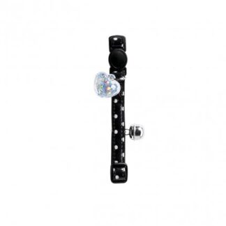 COLLARE GLOSSY CANE/GATTO POIS NERO