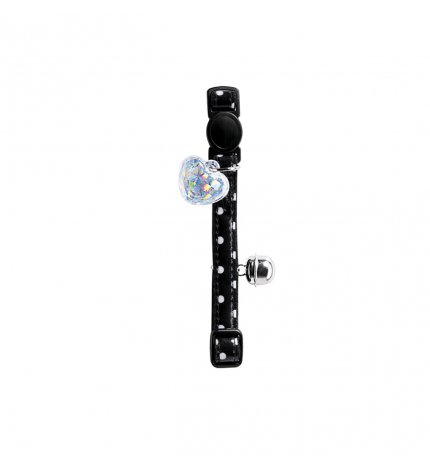 COLLARE GLOSSY CANE/GATTO POIS NERO
