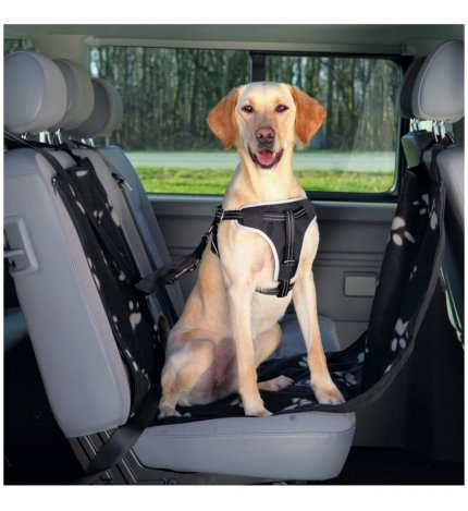 Coprisedili per automobile 0,65x1,45m nero/beige