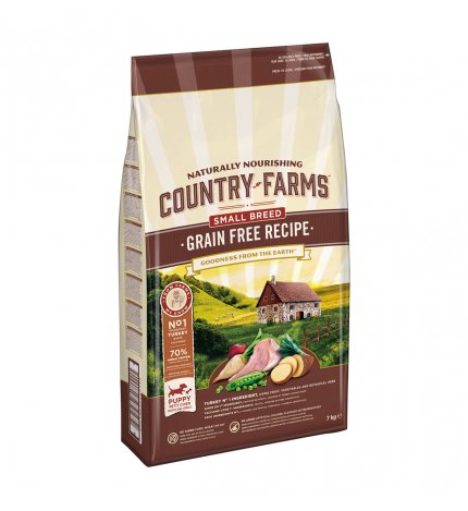 COUNTRY FARMS GRAIN FREE CANE PUPPY CON TACCHINO DA 7 KG