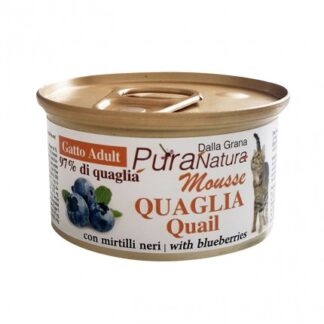 DALLA GRANA PURA NATURA GATTO ADULT MOUSSE QUAGLIA DA 85 GR IN LATTINA