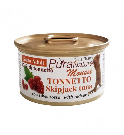 DALLA GRANA PURA NATURA GATTO ADULT MOUSSE TONNO DA 85 GR IN LATTINA