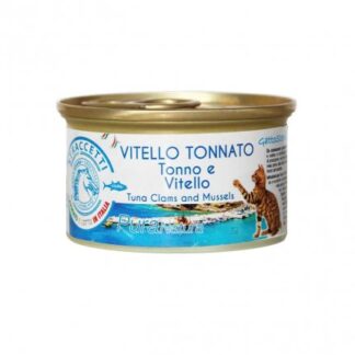 DALLA GRANA PURA NATURA GATTO ADULT STERILIZZATO STRACCETTI CON VITELLO TONNATO E OLIVE DA 70 GR IN LATTINA
