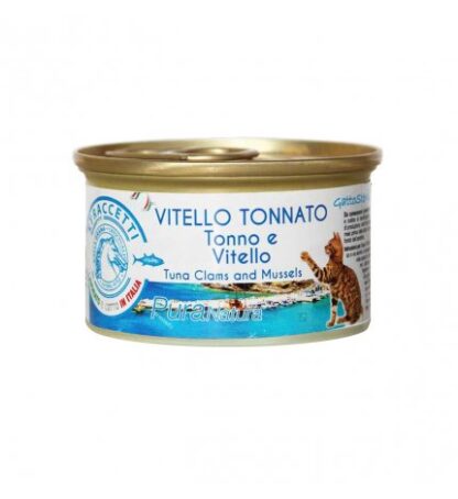 DALLA GRANA PURA NATURA GATTO ADULT STERILIZZATO STRACCETTI CON VITELLO TONNATO E OLIVE DA 70 GR IN LATTINA
