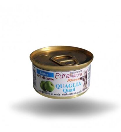 DALLA GRANA PURA NATURA GATTO KITTEN MOUSSE QUAGLIA DA 85 GR IN LATTINA