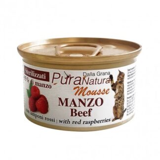 DALLA GRANA PURA NATURA GATTO STERILIZZATO MOUSSE MANZO DA 85 GR IN LATTINA